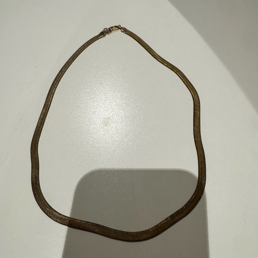 Gold Vermeil Herringbone Necklace